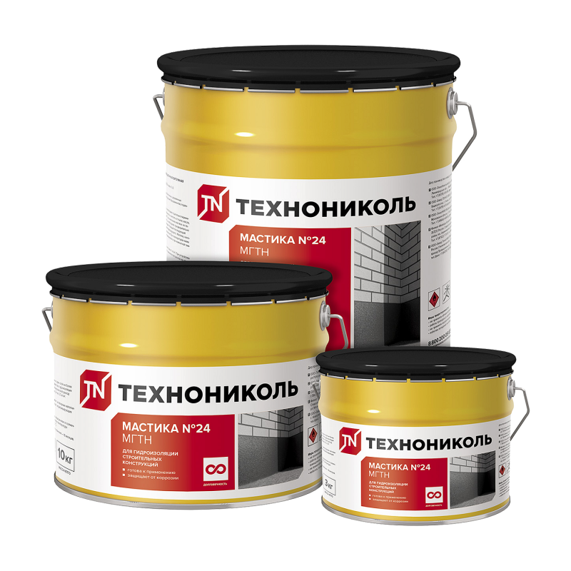 Мастика гидроизоляционная ТЕХНОНИКОЛЬ №24 (МГТН), 20 кг