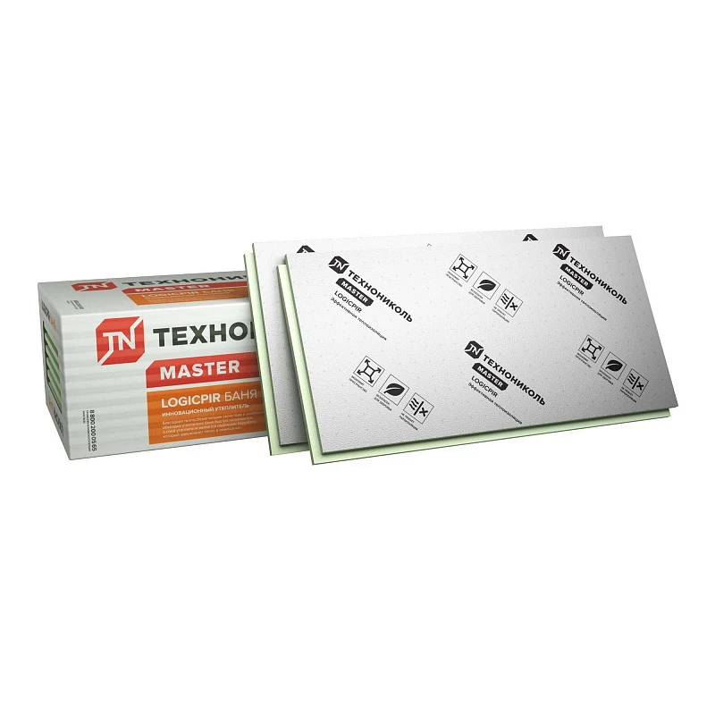 Теплоизоляционная плита PIR LOGICPIR Ф/Ф L Баня 1190х590х50 (5 плит) 3.51м2 купить в Якутске
