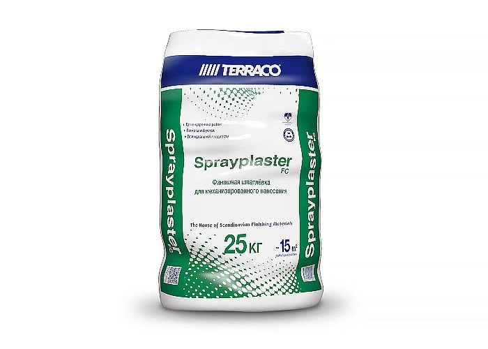 Финишная шпатлёвка для механизированного нанесения Sprayplaster FC 25кг купить в Якутске