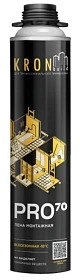 Пена монтажная профессиональная KRONbuild Всесезонная PRO 70, 850 мл