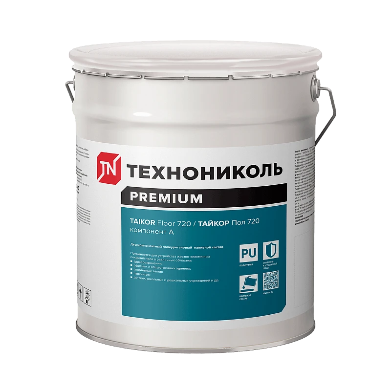 TAIKOR Floor 720. Двухкомпонентный полиуретановый наливной состав. RAL 7004. Компонент А (20.2 кг) купить в Якутске