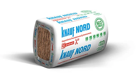 Утеплитель минеральная вата KNAUF NORD TS033 Aquastatik 50*600*1250 (0.45м3; 9м2) купить в Якутске