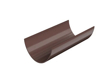 Желоб водосточный D125 мм (3м) ТН ПВХ, коричневый